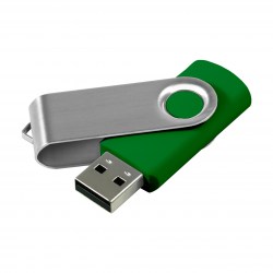 Флеш-память под логотип 16Гб USB TWISTER 2.0, темно зеленый